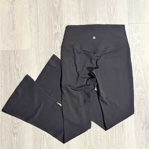 lululemon black high waisted flare leggings size 8